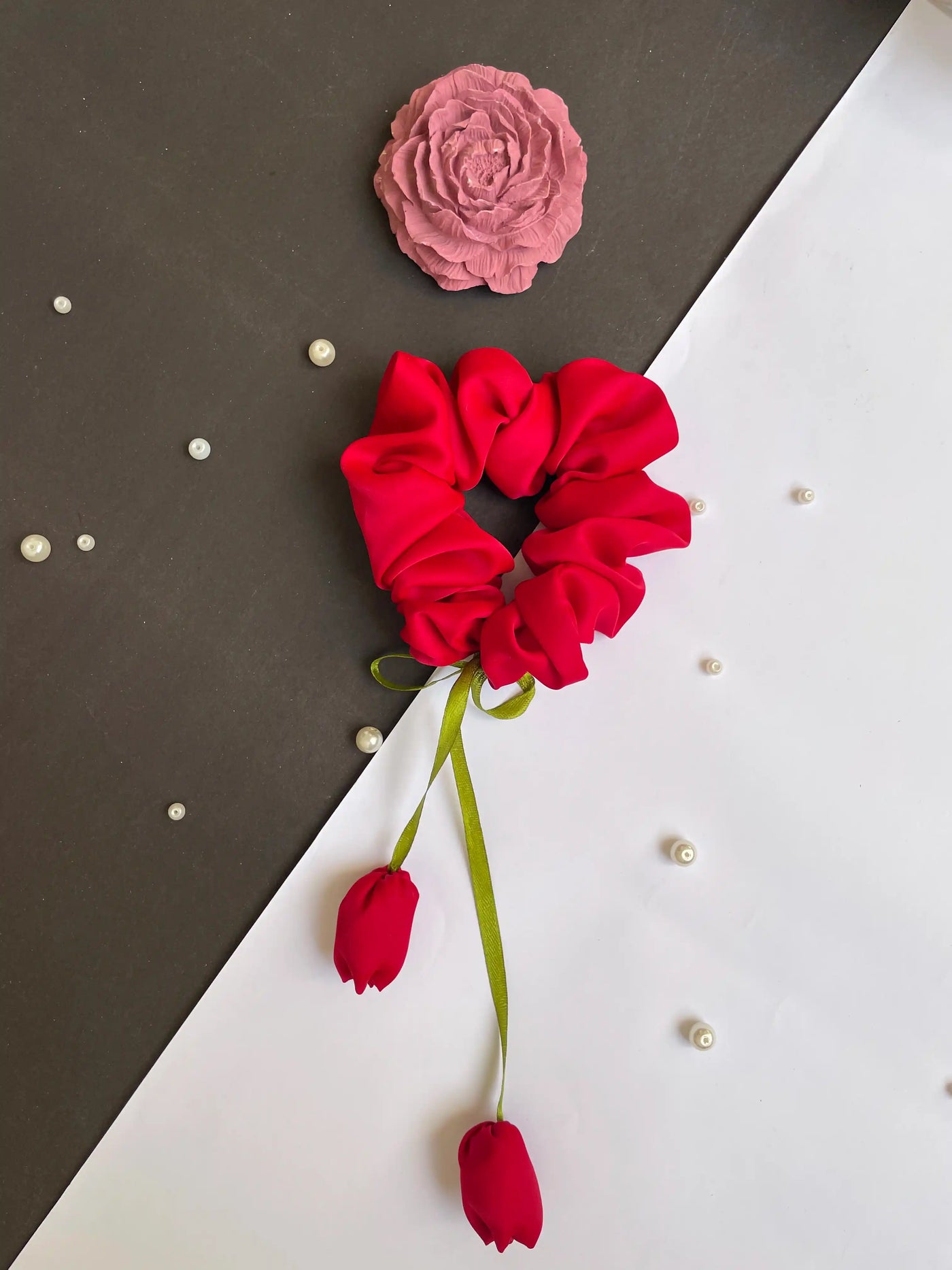 Red Tulip Scrunchies