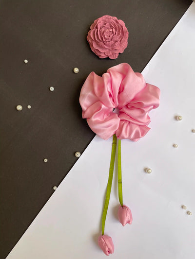Pink Tulip Scrunchies